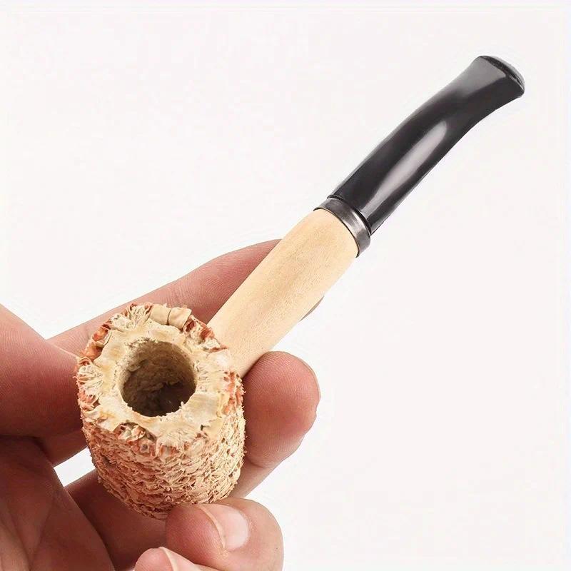 Corncob Pipes Corn Tobacco Pipe Straight  Pipes Practice Smoking Pipe Smoking  Holder Mouthpiece Acc