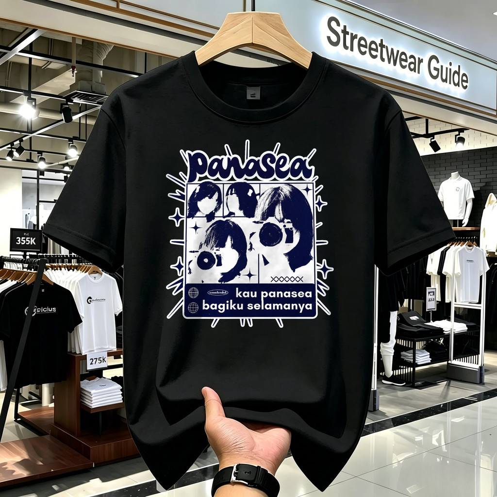 Kaos Panasea Kau Panasea Bagiku Selamanya Kaos Vintage Kaos Band Sablon Kaos Kaos Lengan Pendek Puti