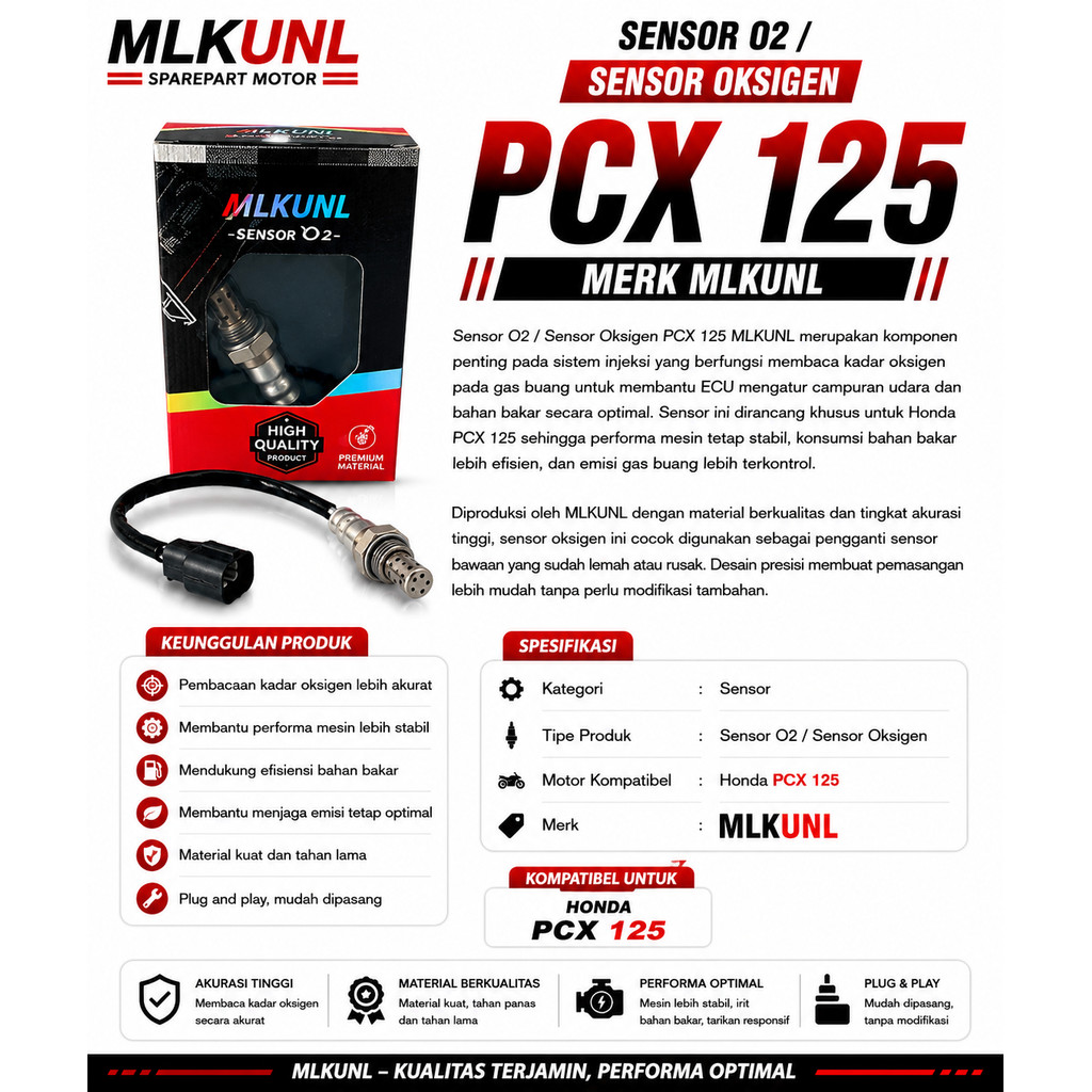 SENSOR O2/SENSOR OKSIGEN PCX 125 MERK MLKUNL