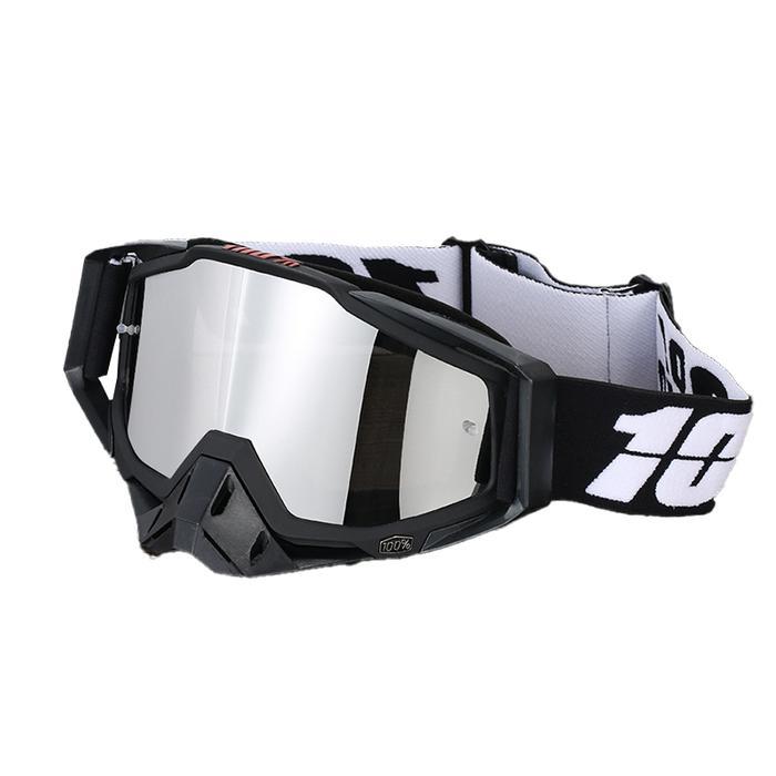 lm Kacamata Goggle Helm 100% Trail JPX KLX CRF Orca Motocross Supermoto - Silverterbaikk