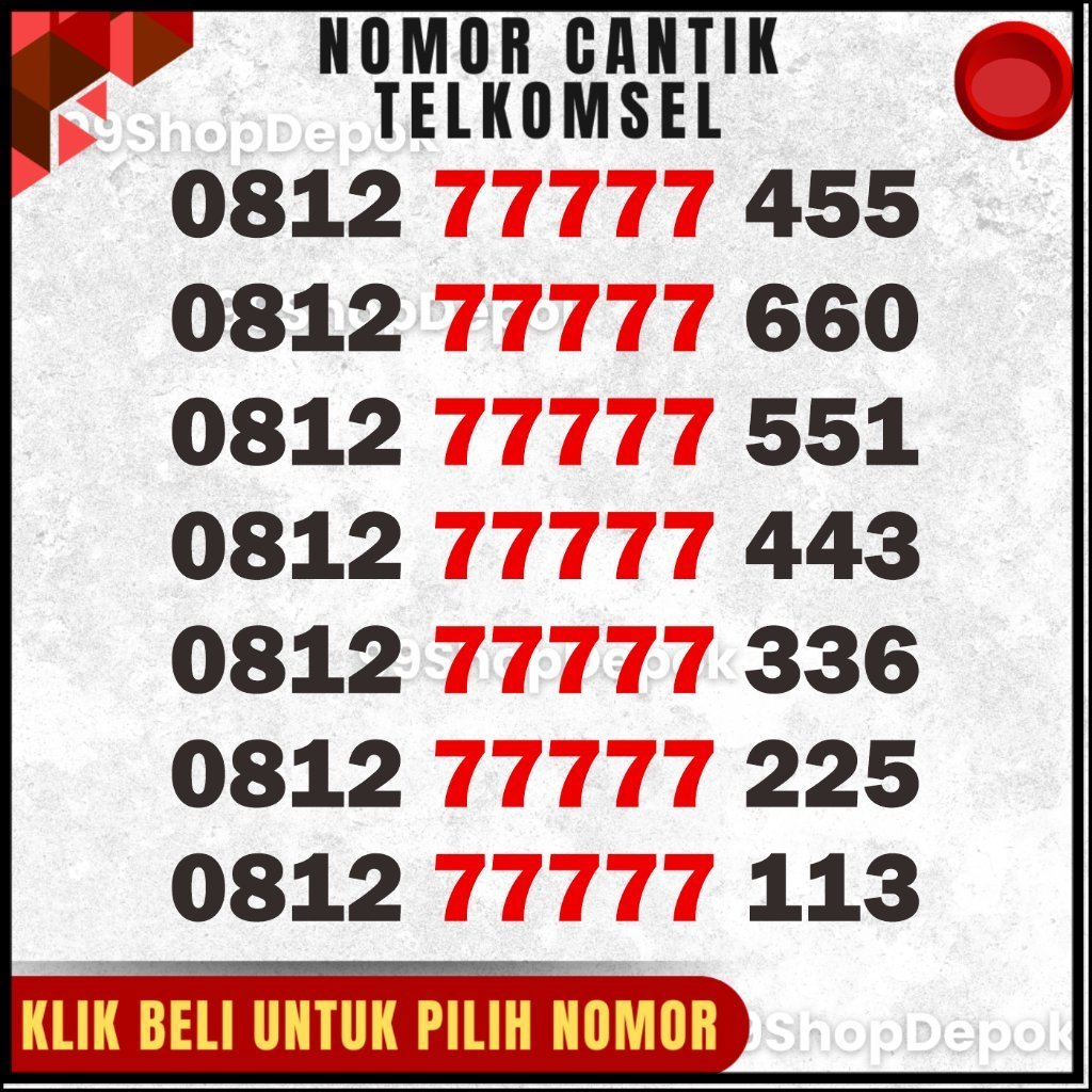 Nomor Cantik Simpati 77777, Nomer Cantik Telkomsel Simpati 4g 5g Kartu Perdana 77777 455 - 660 551 4