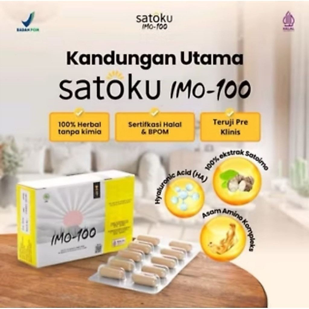 ORIGINAL Satuko Imo-100 Obat Sendi Nyeri Lutut 1 Box Isi 30 Kapsul satuko imo