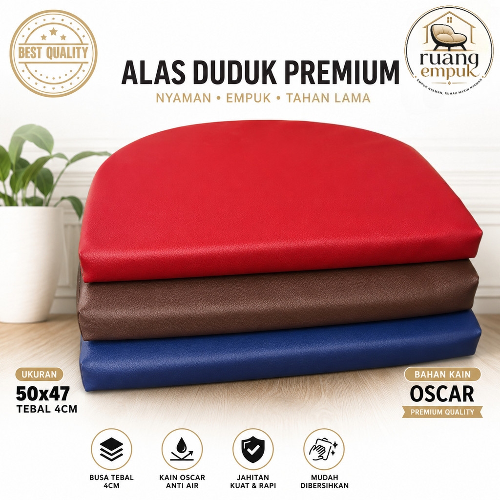 Bantalan Alas Duduk Lenong Custom 50x47x8 cm + Tali | Busa Duduk Tebal Premium