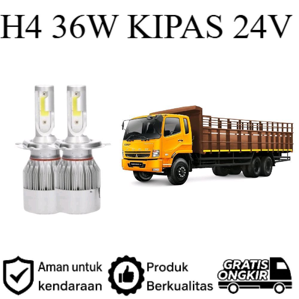 Lampu utama LED H4 24V MITSUBISHI FN 61 FUSO LONG EURO 4