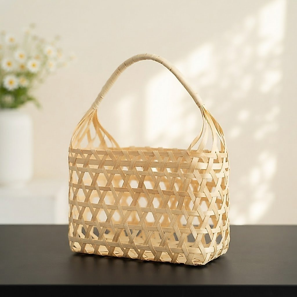 Tas Anyaman Bambu / Tas Keranjang Bambu / Wadah Hampers Parcel / Wadah Hampers / Tempat Parcel
