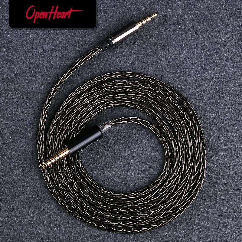 OPENHEART 8 Core Headphone Cable For Philips SHP9500 SHP9600 Fidelio X2HR Audeze MM100 Hifiman HER9 