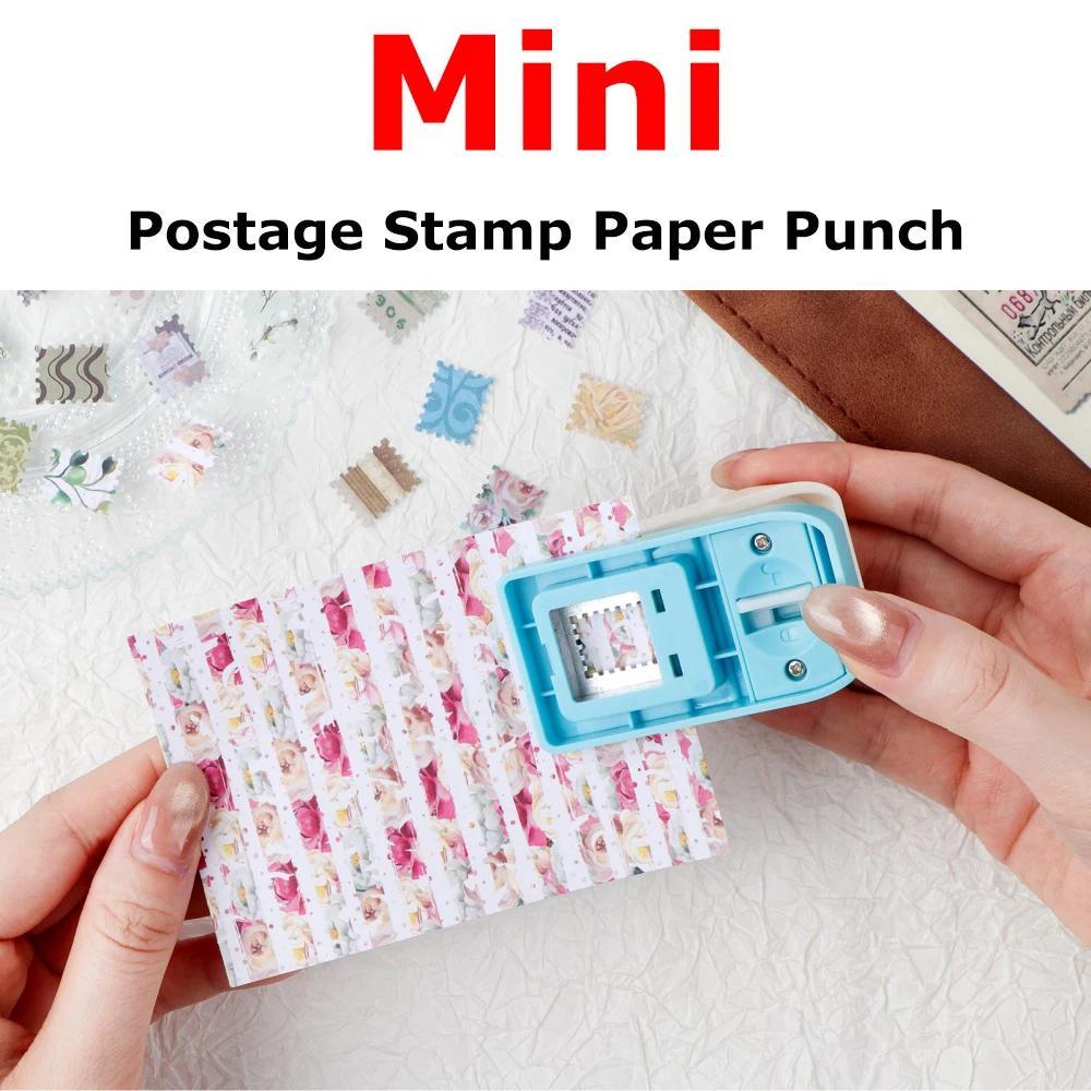 2026 New Mini Stamp Shape Punch Handheld Postage Paper Puncher Embossing Machine DIY Handmade Emboss