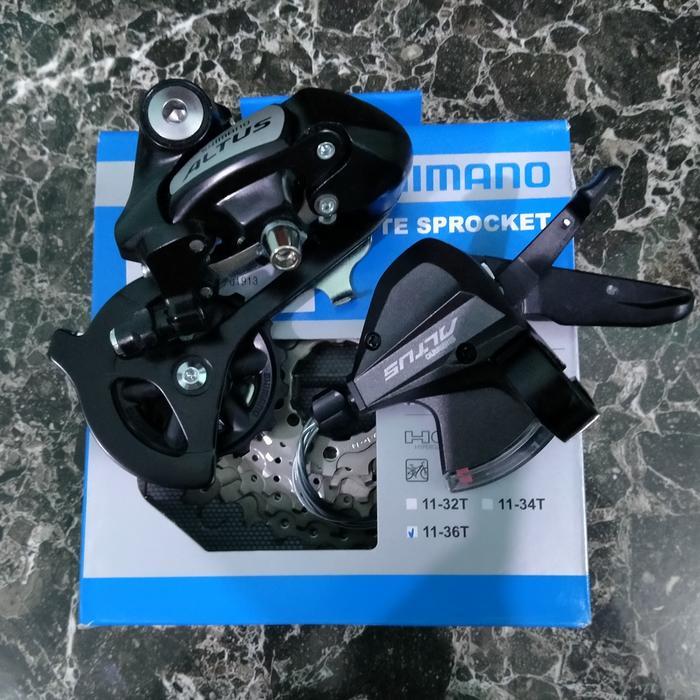 READY JB Groupset Shimano Altus M310 9 Speed with Sprocket 9 Speed Original - Shimano 11-36T