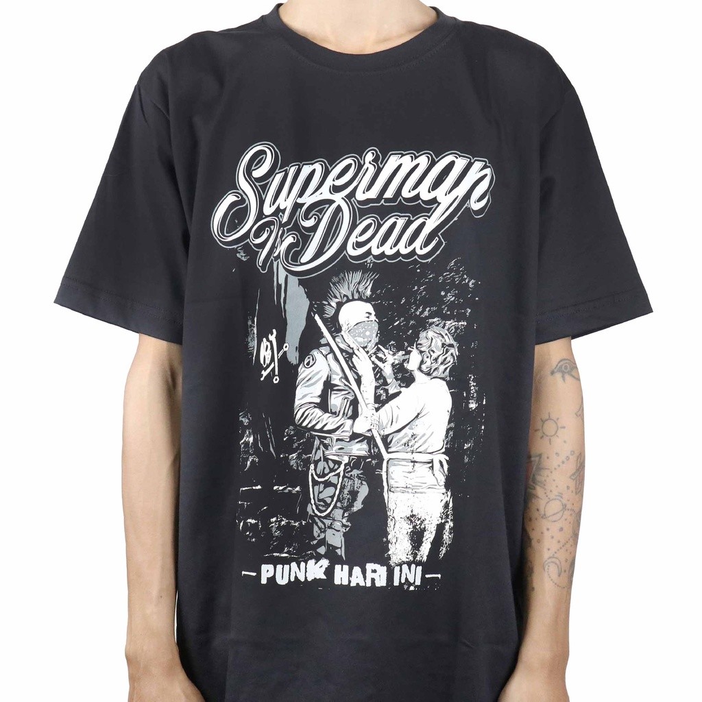 Original  Superman Is Dead - Punk Hari Ini Tshirt Kaos Pria