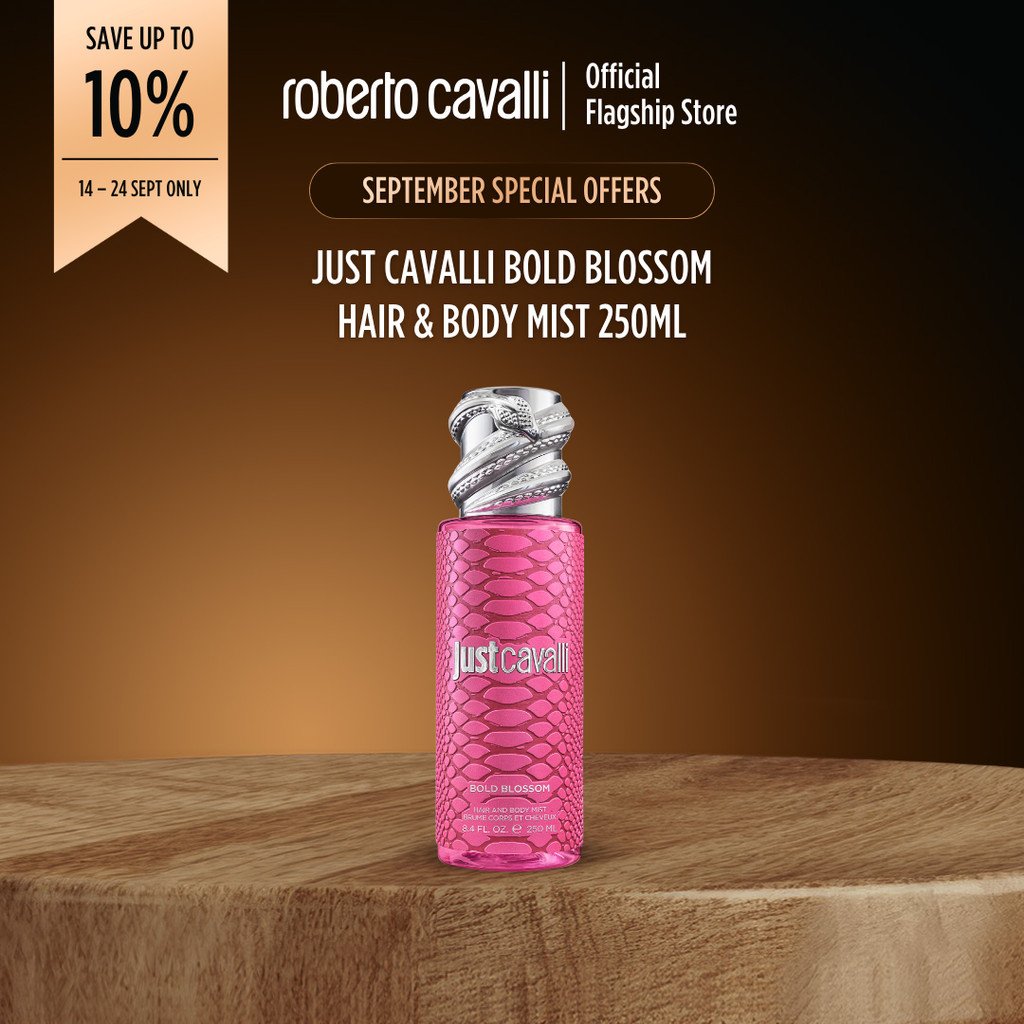Roberto Cavalli Just Cavalli Bold Blossom Hair & Body Mist 250ml - Parfum Tubuh & Rambut Wanita