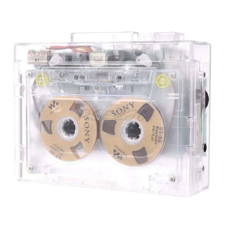 Bluetooth Tape Player Retro Nostalgic Classic High Fidelity HIFI Portable Player FM Radio Transparen