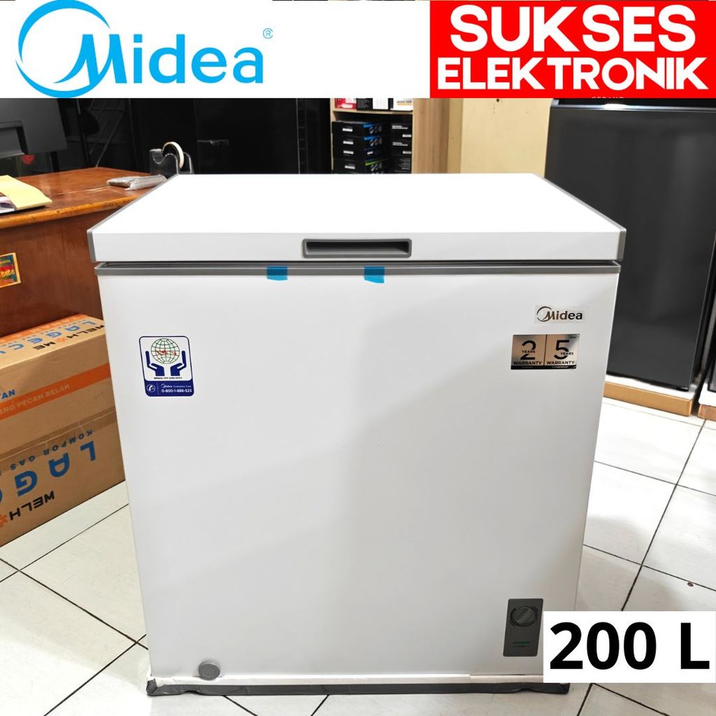 FREEZER BOX MIDEA 200 LITER MDRC-280FZG / LEMARI PEMBEKU ES DAGING 200 L CHEST FREEZER