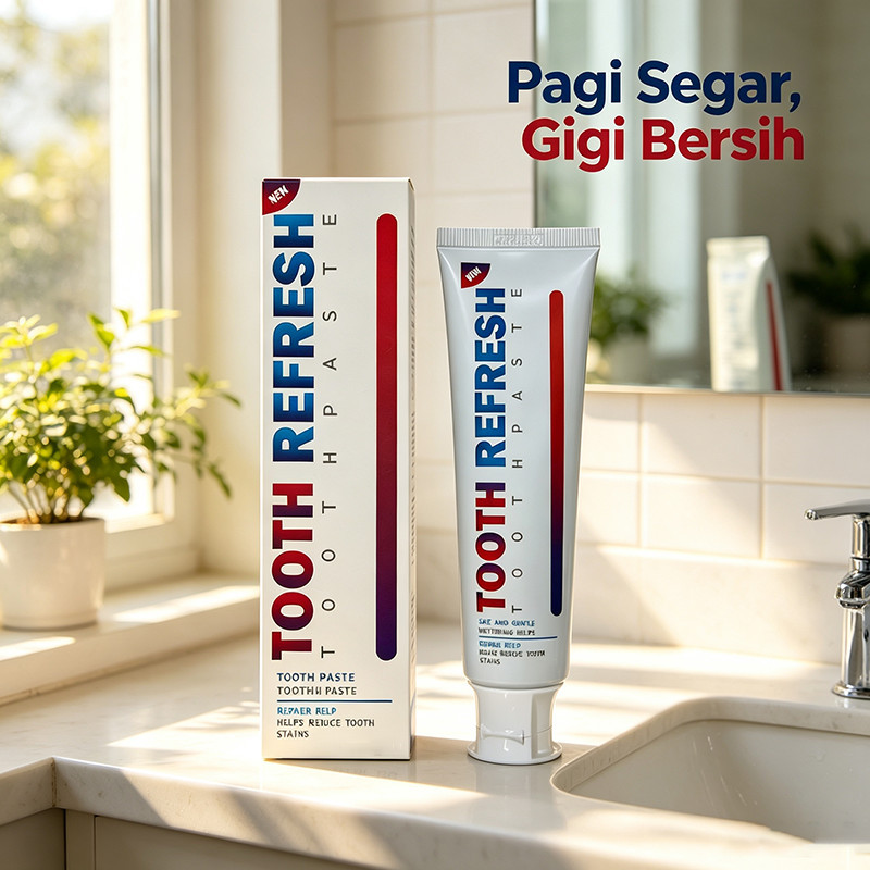Tooth Refresh Toothpaste Pasta Gigi 50g Nafas Segar Memutihkan Pasta Gigi Pemutih Mencegah Kerusakan