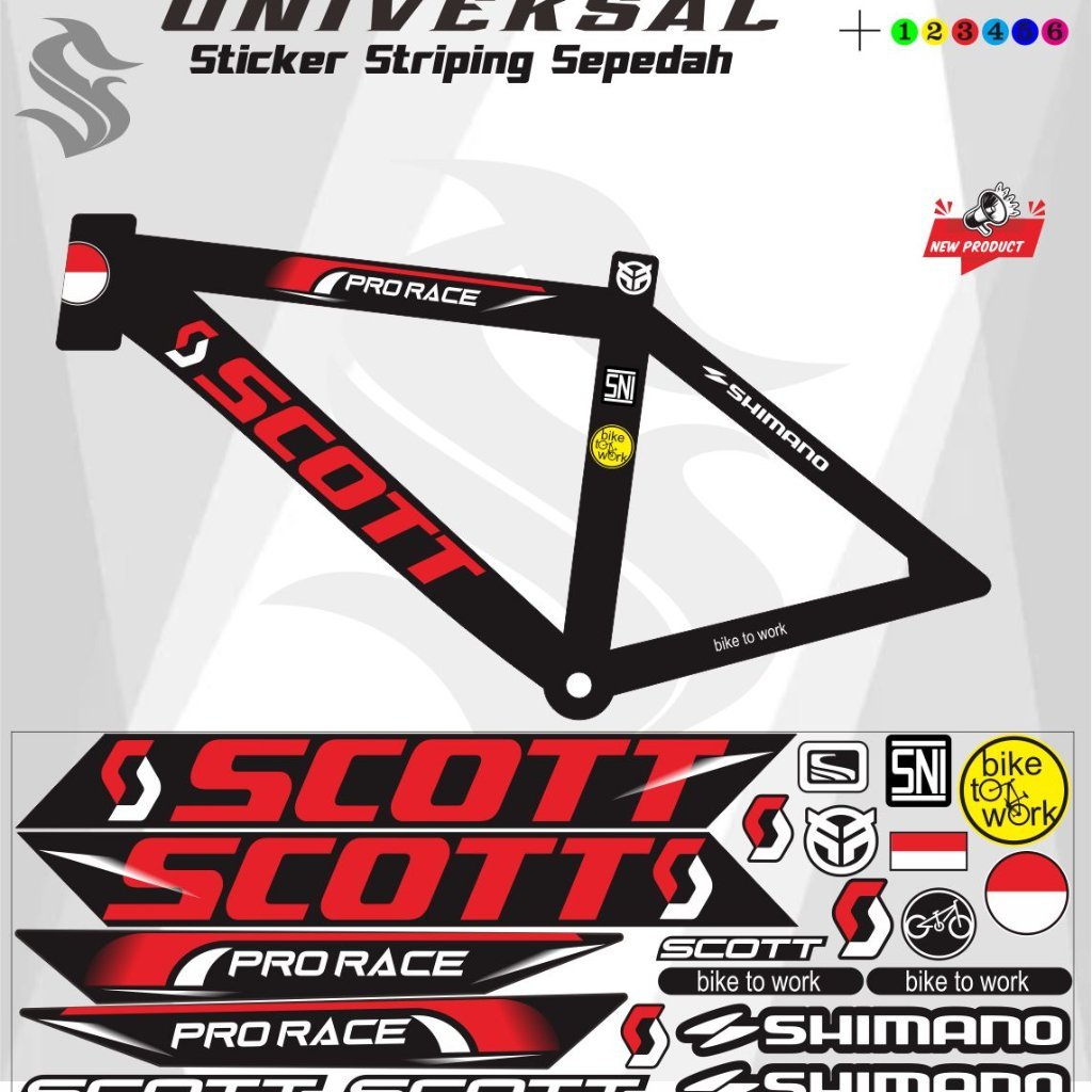 STIKER BMX ADVENTURE STIKER SEPEDA SCOTT / VARIASI STRIPING SEPEDAH BMX MTB SCOOT / STICKER UNIVERSA