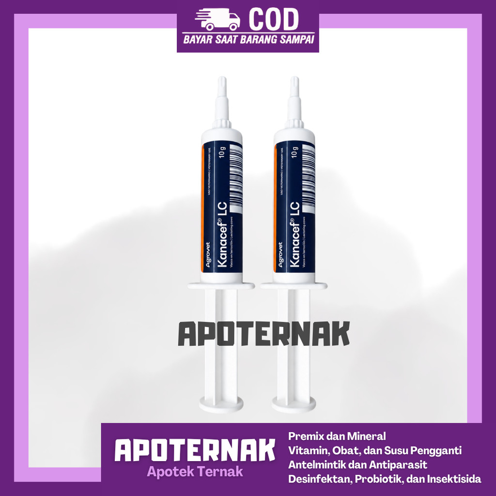 KANACEF LC AGROVET 1 PCS - Obat Mastitis Radang Ambing Sapi Perah & Kambing Perah Fase Laktasi