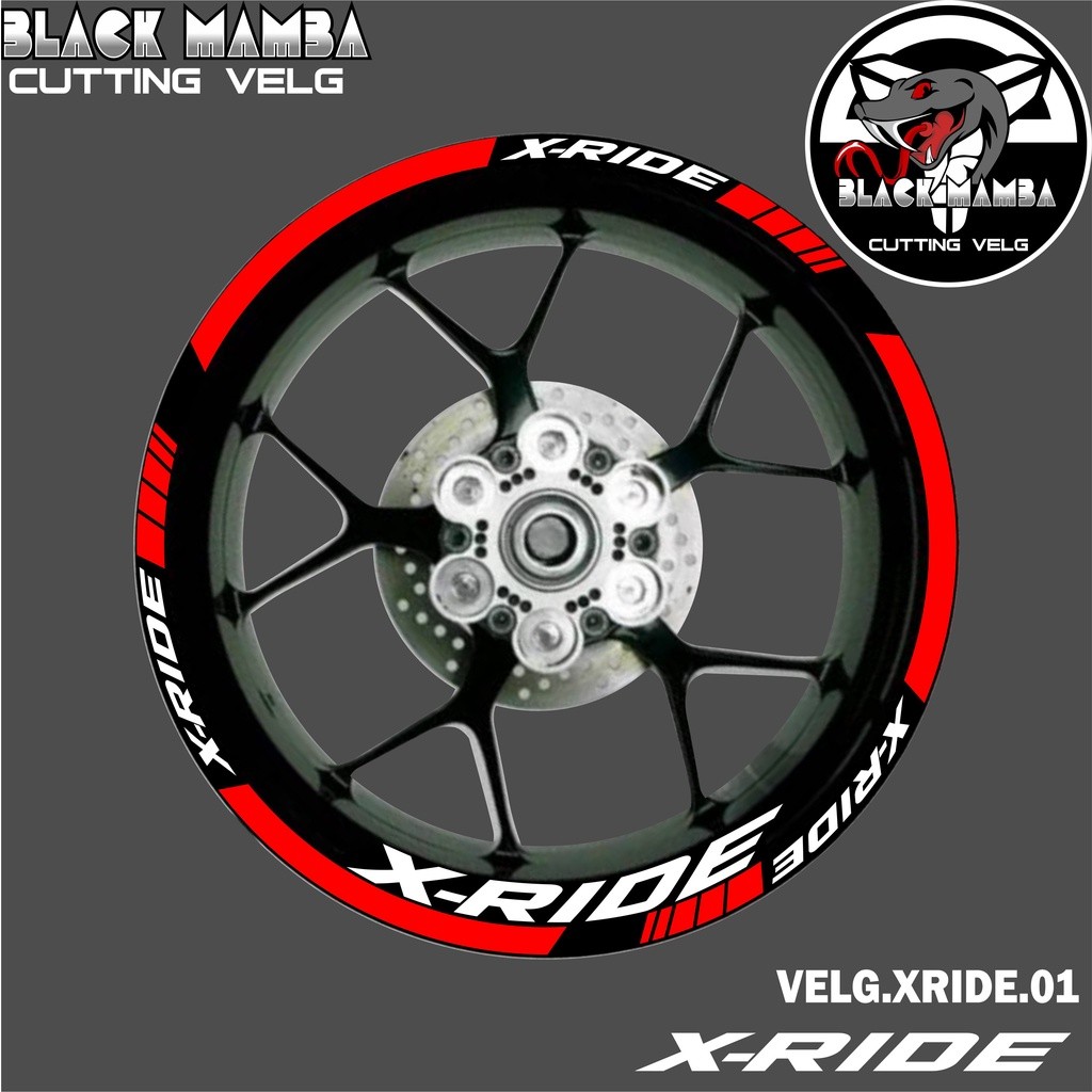 (COD) CUTTING STICKER VELG XRIDE - STIKER LIS LIST VARIASI BAN/VELG YAMAHA XRIDE 01