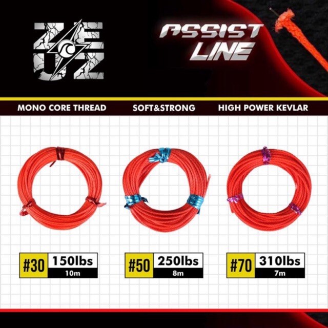 TERLARIS SENAR PANCING BENANG KEVLAR ZEUZ  ZEUZ ASSIST LINE