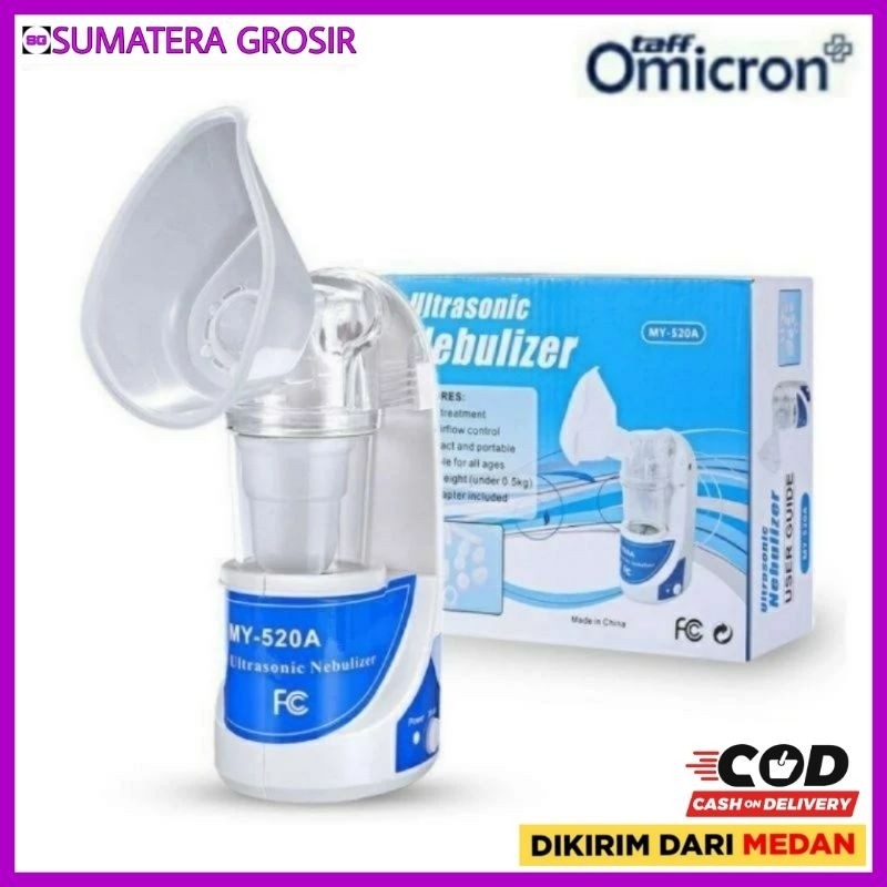 TaffOmicron Alat Terapi Pernapasan Ultrasonic Steam Inhale Nebulizer - MY-520A - White - Nebulizer A