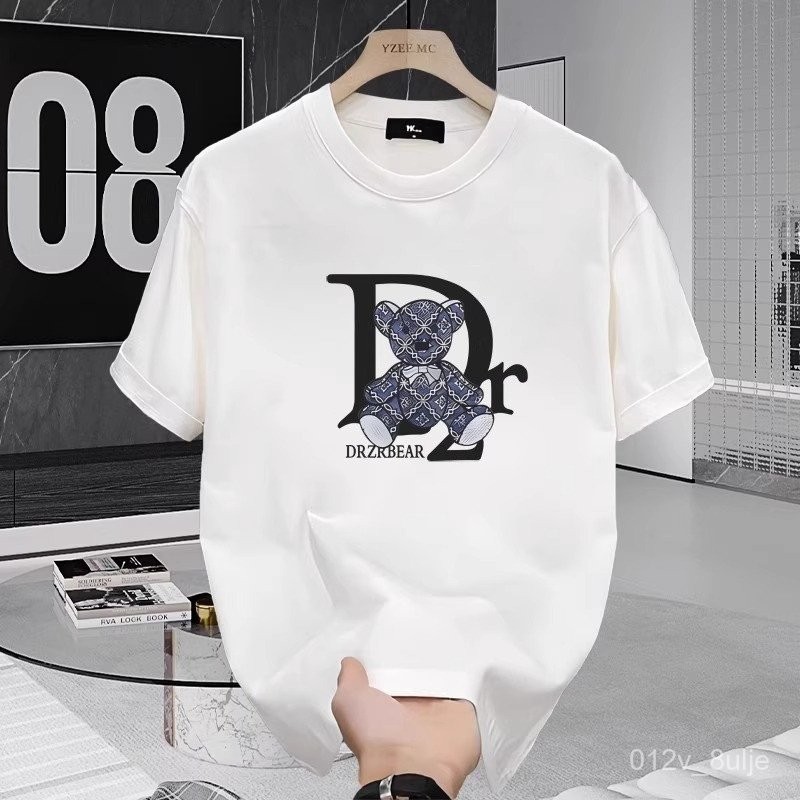 Kaos Oversize Unisex Hitam Putih DIOR Tshirt 100% Cotton Premium Ukuran M-XXL