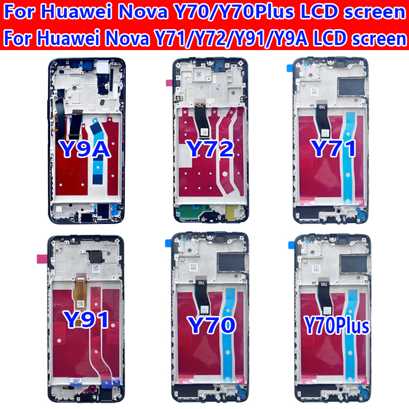 For Huawei Y9A screen assembly For Huawei nova Y91 Y71 Y72 LCD nova Y70 Y70Plus touch screen LCD dis