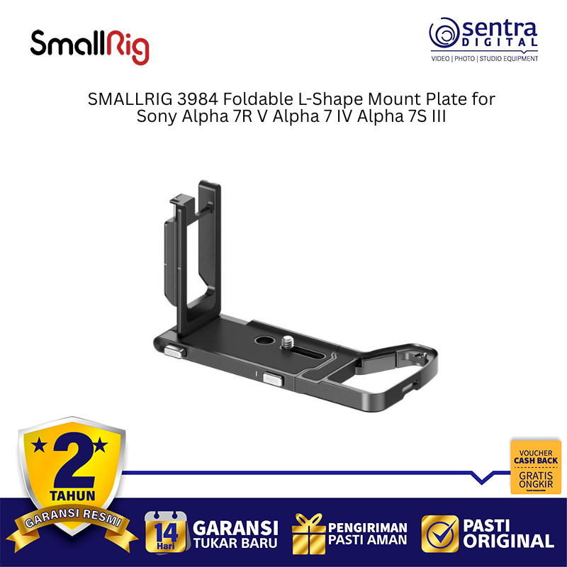 SMALLRIG 3984 Mount Plate Lipat Model L – Kompatibel dengan Sony Alpha Series (X01)
