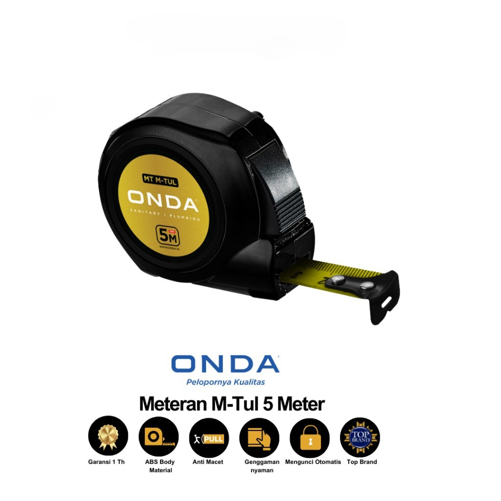 Onda Meteran M Tul 5 Meter / Meteran 5 Meter M Tul Onda /  Measuring Tape Onda