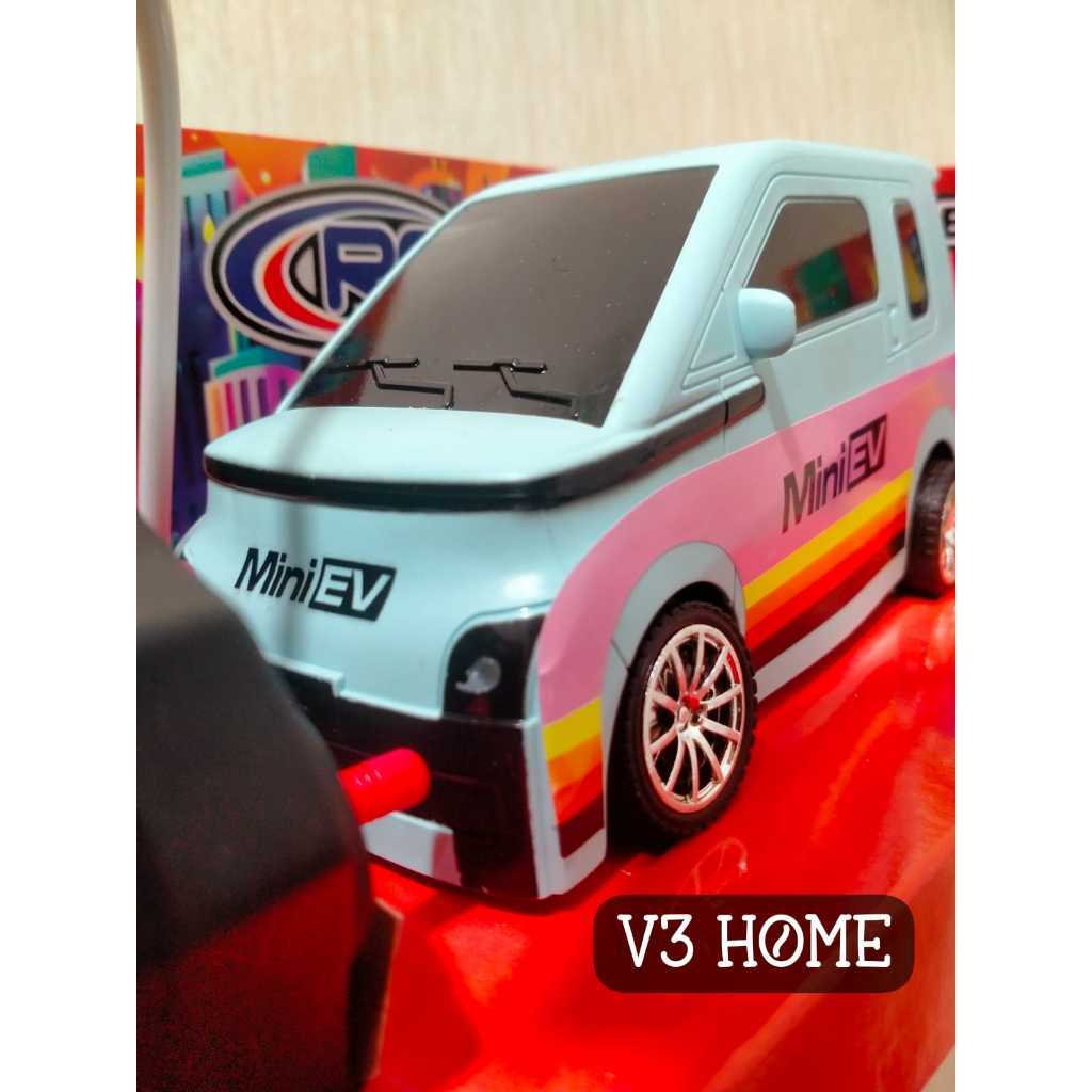LANGSUNG KIRIM MAINAN ANAK MOBIL REMOT EV RC MINI WULING EVY CAR 1:24 LAMPU BATERAI MAINAN RC MOBIL