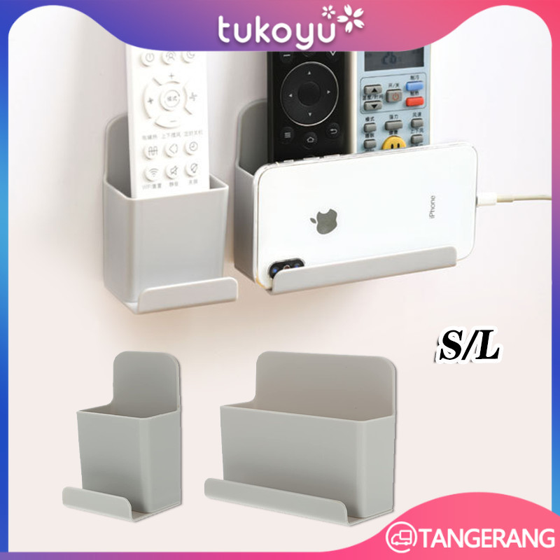 Tempat Penyimpanan Remote HP Tempel Dinding Kotak Organizer Multifungsi Untuk Remote TV AC Kipas Ang