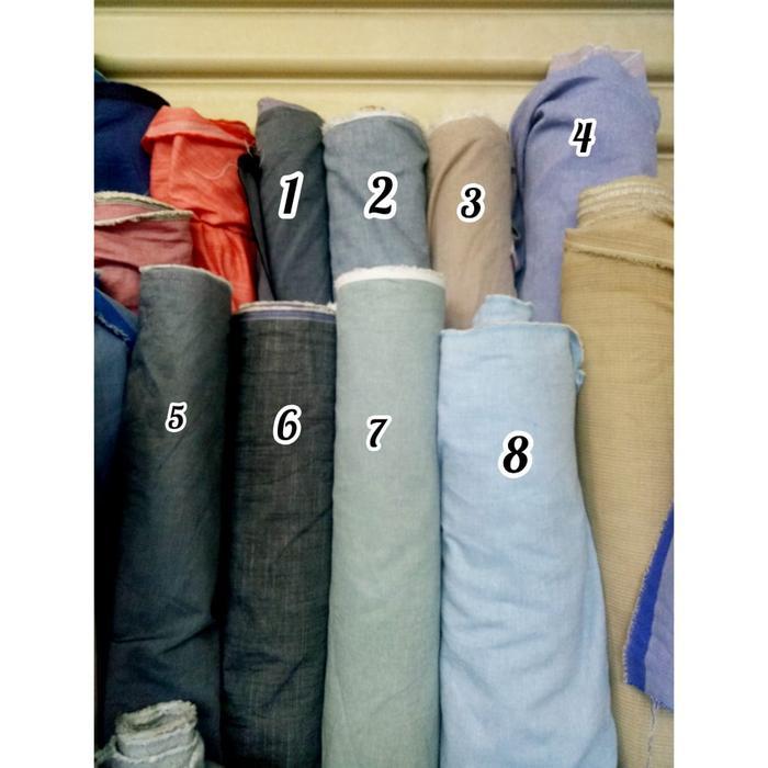 Kain katun denim.katun denim.katun tebal.bahan katun denim