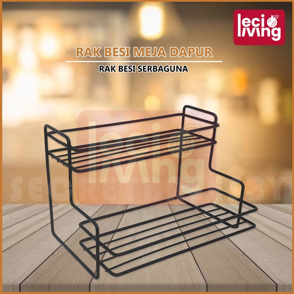 RAK BESI MEJA - Kitchen Set / Rak Bumbu Susun / Rak Besi Serbaguna