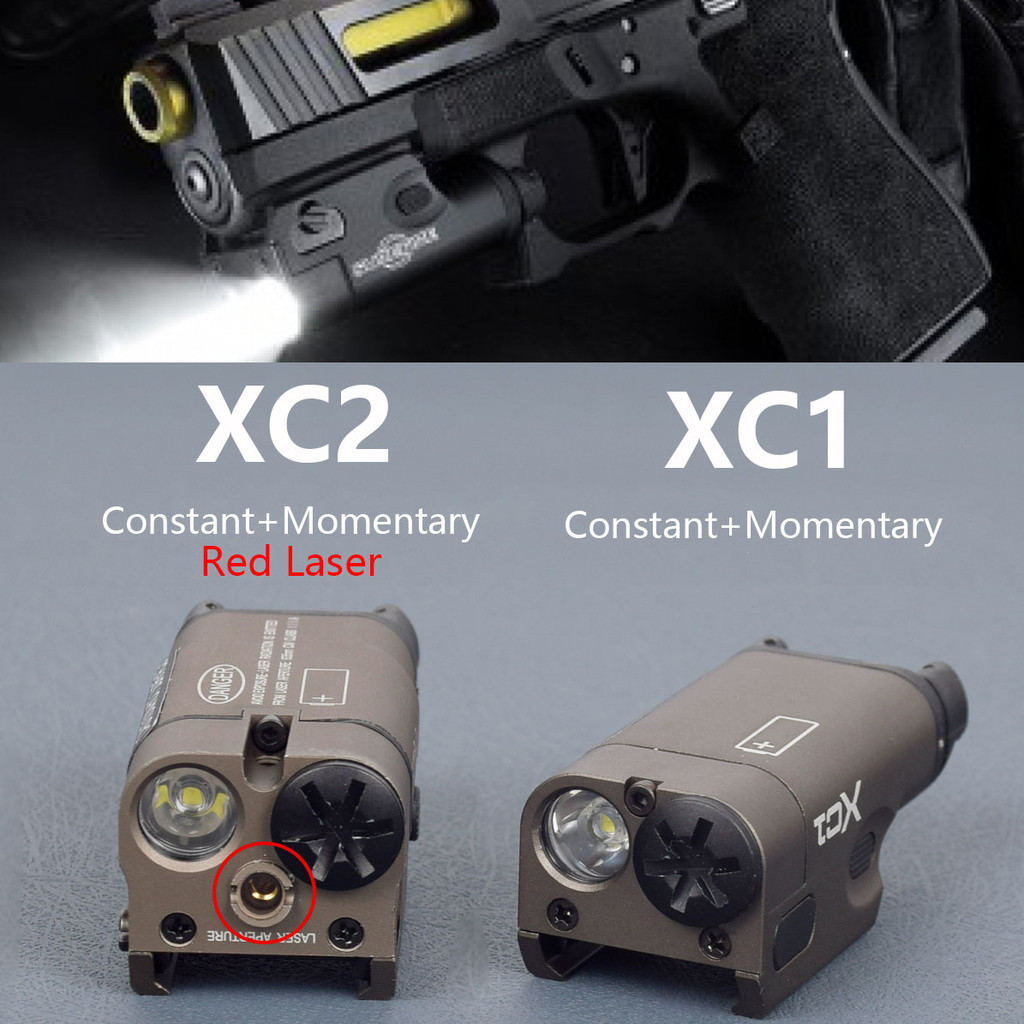 Metal Tactical SF XC1 Pistol Scout Light Airsoft Surefir XC1 Gun Lamp Flashlight For G LOCK 17 19 18