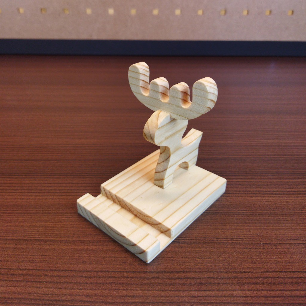 Stand, Holder Handphone, Tatakan HP Rusa Kayu unik dan lucu