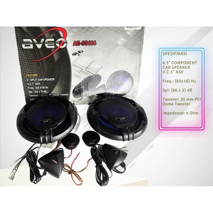 Speaker Pintu mobil SPLIT 6 INCH AVEO AE-SS636 & SS639  - Audio Mobil, 1 Set 2 Pcs-E295