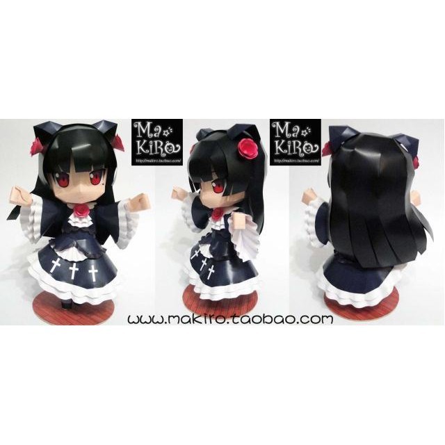 diy Papercraft Figure Anime Gokou Ruri Kuroneko
