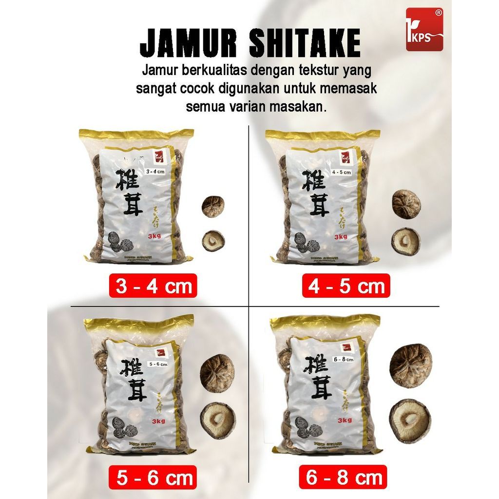 Jamur Shitake Kering 3 kg /Dried Mushroom /Jamur Kering /Jamur Hioko