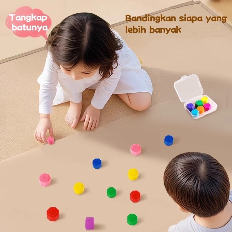 Squid Game 2 Korean Gonggi Ddakji Dalgona Candy Permen Dalgona Flying Stone Bisoekchagi/Mainan Dadu