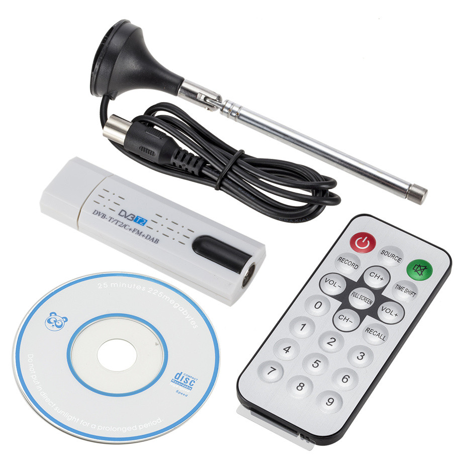 gital Antenna USB 2.0 HDTV TV Remote Tuner Recorder&Receiver for DVB-T2/DVB-T/DVB-C/FM/DAB for Lapto