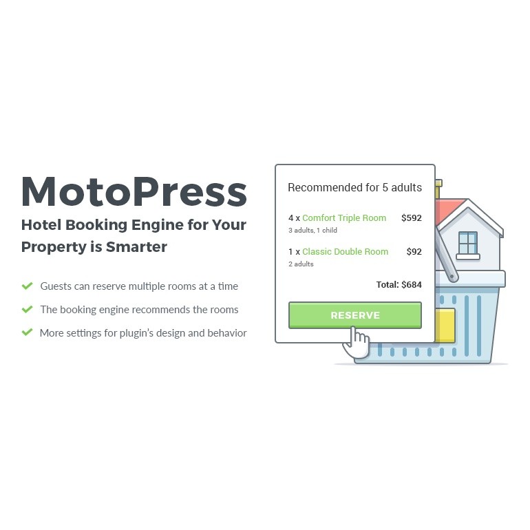 Motopress Hotel Booking-Hotel Booking Wordpress  - GPL