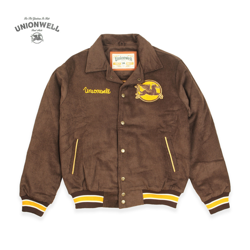 Unionwell Varsity Jacket Roundlogo Brown