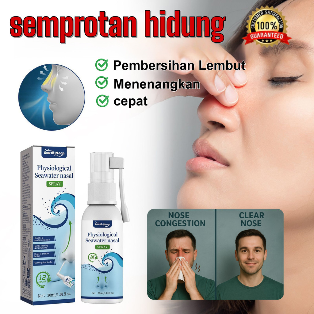 [Lembut Dan Aman]Semprotan Hidung Untuk Meredakan Hidung Tersumbat Dan Gatal / Semprotan Hidung Sali