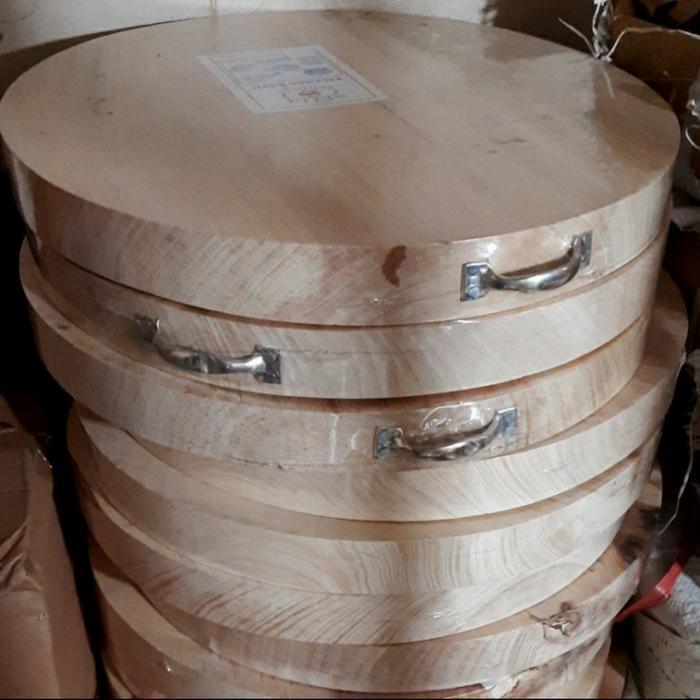 Talenan Kayu Bulat Tebal Jumbo/Talenan Daging Bulat Jumbo