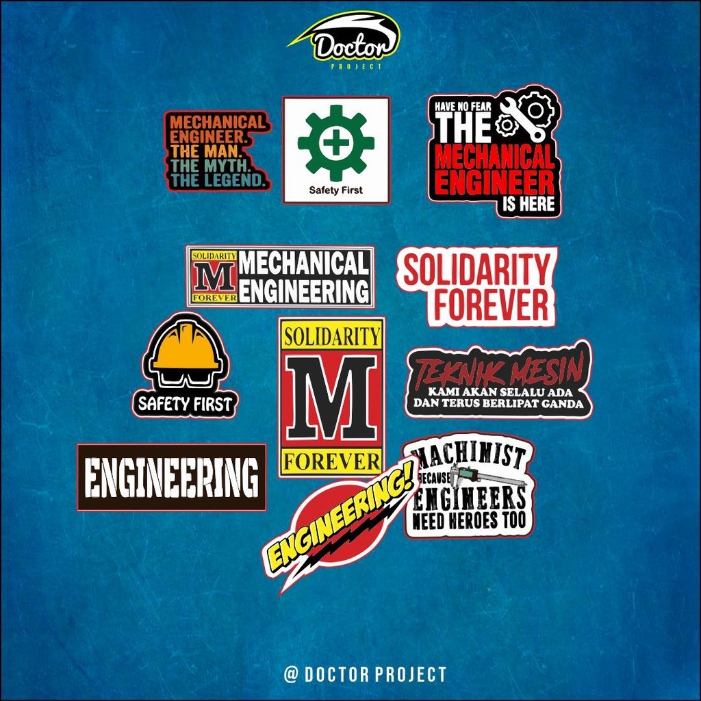 Stiker cutting TEKNIK MESIN / stiker Teknik Mesin
