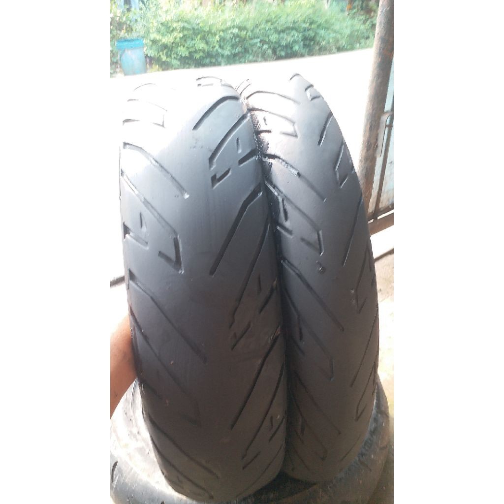 Sepasang ban motor vixion verza byson tiger scorpio uk 100/80 & 130/70 ring 17 tubles