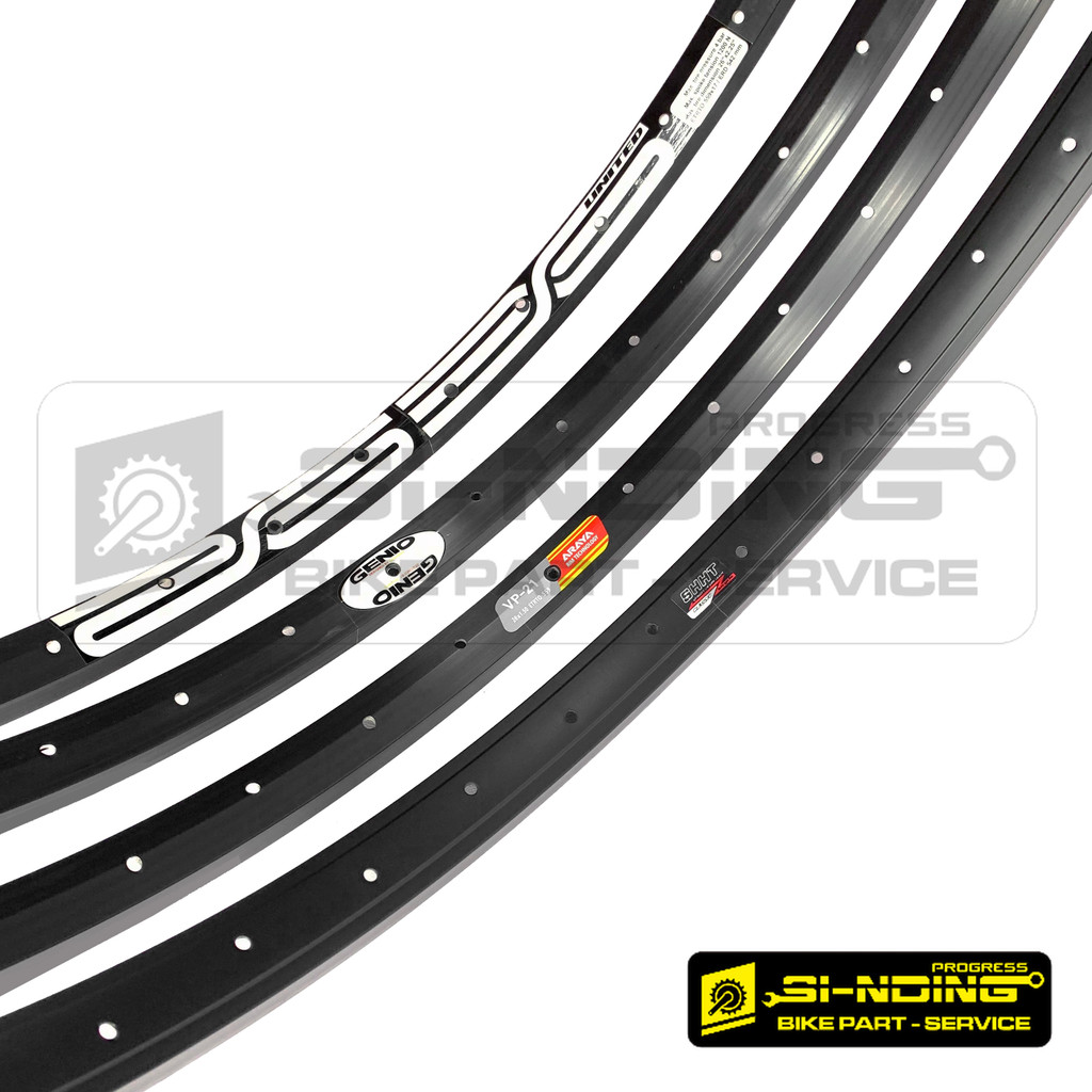 Velg Hitam Communter Bike Rims Sepeda MTB 26 X 1.50 Lubang 36 Hole Alloy Hitam Ertro 559