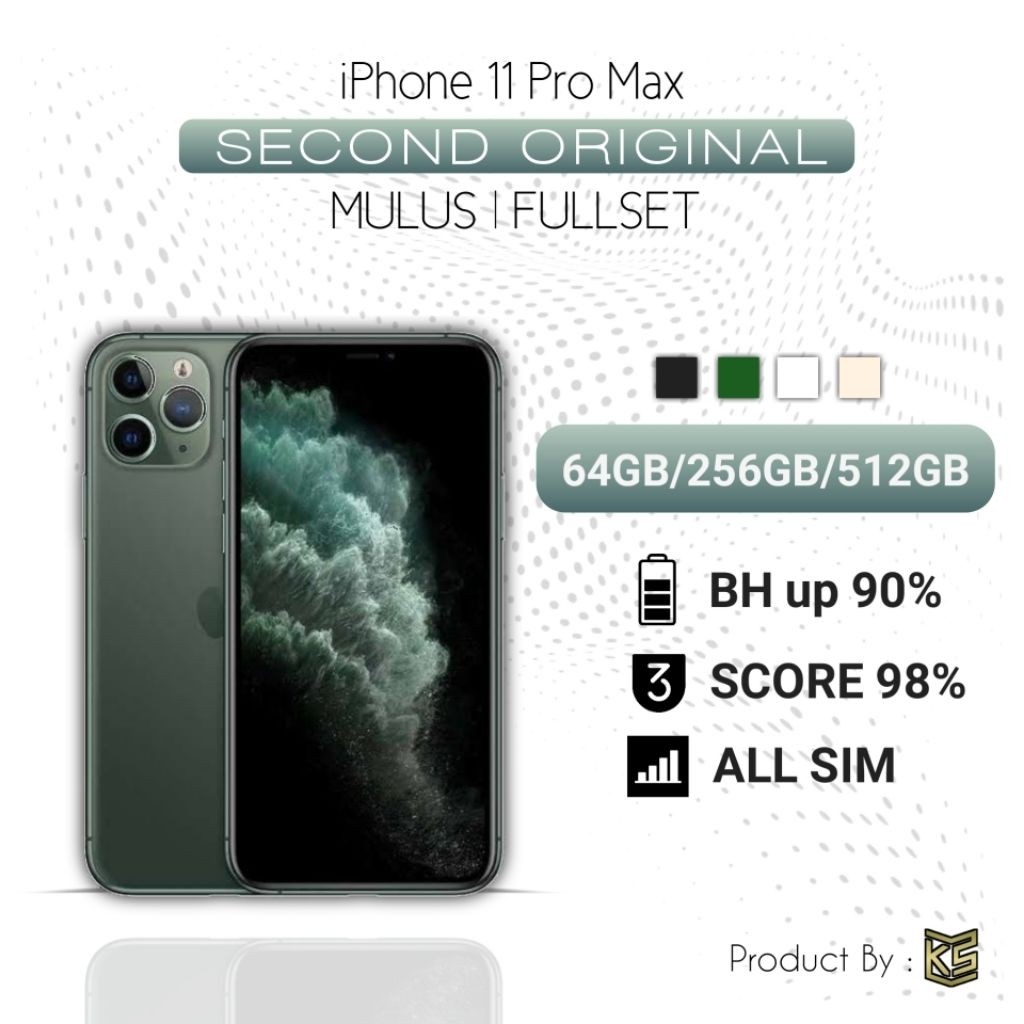 iPhone 11 Pro Max 64GB/256GB/512GB Second Mulus Fullset