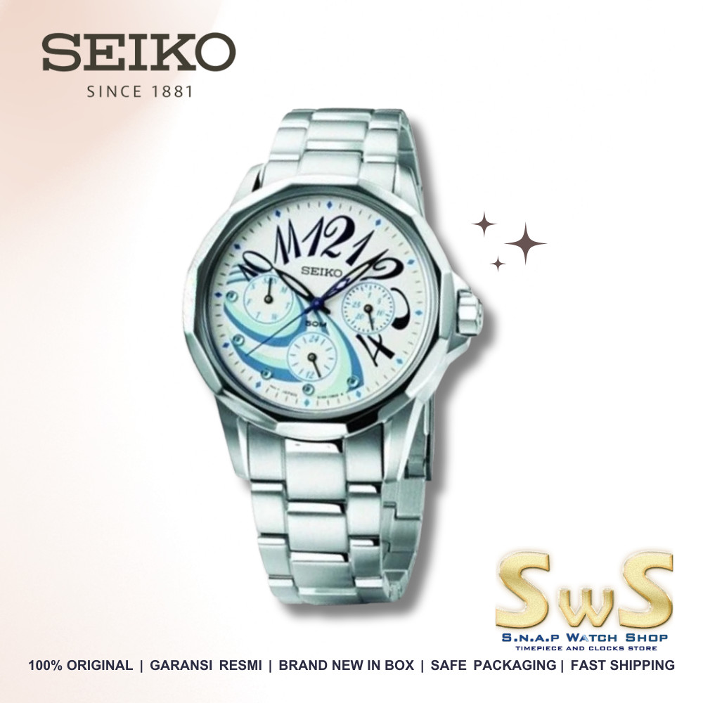 SEIKO SKY739 Seiko SKY739 Multifunction Blue Original Garansi Resmi Jam Tangan Wanita