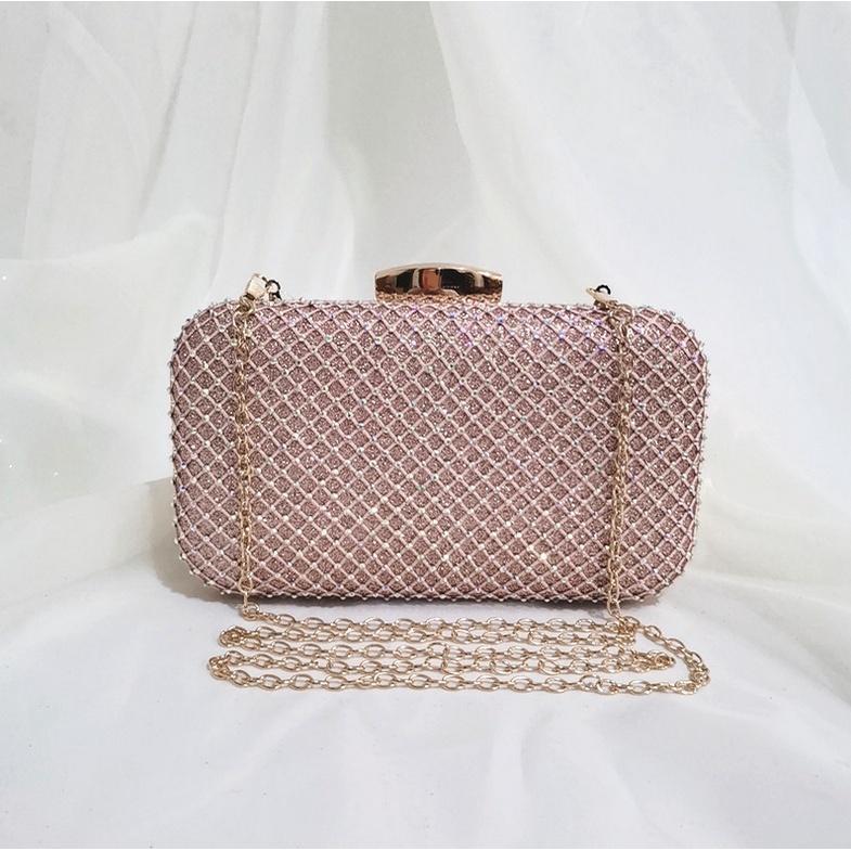 3949  TAS CLUTCH PESTA  BAG  KONDANGAN MEWAH ELEGAN TAS WANITA IMPOR