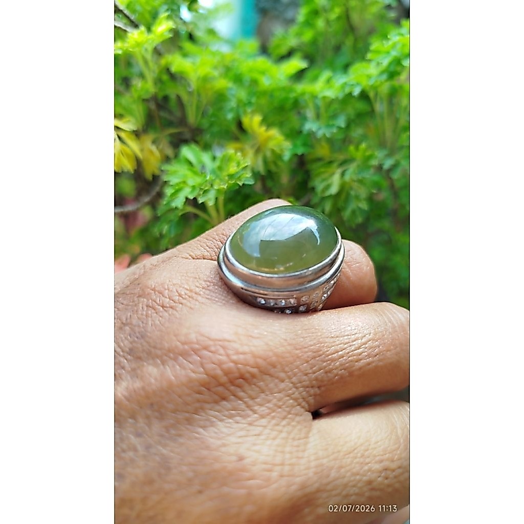 Batu Bio Solar Aceh Natural Idocrase Hijau Kristal Asli