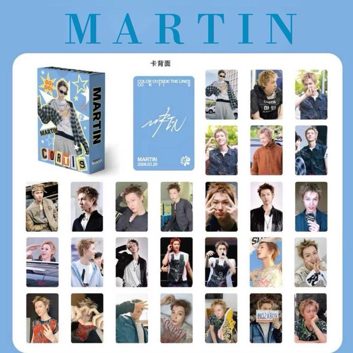 (50 Lembar) C012TIS Photocard Hologram k Pop idol - Martin SIGN