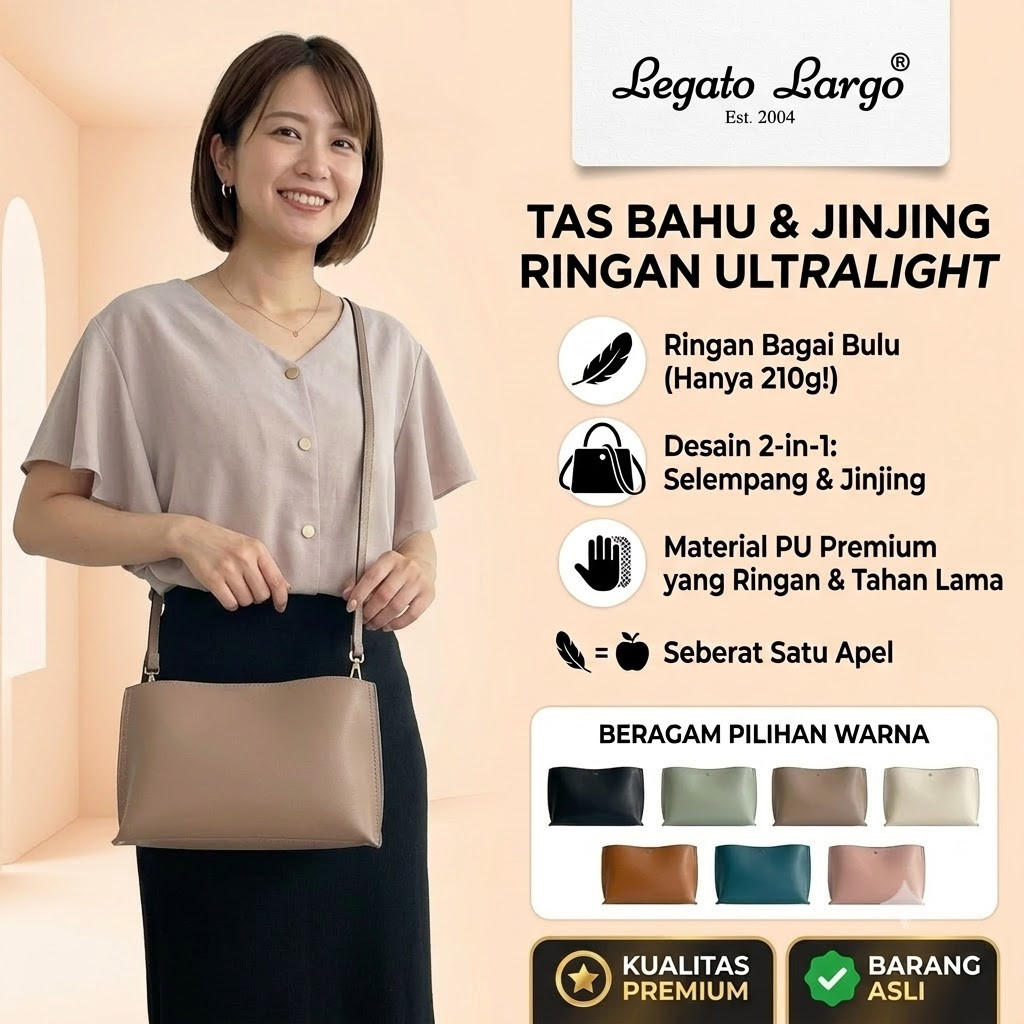 Anello Legato Largo Ice Cream Crossbody Bag Leather Small Light Weight | PO JAPAN